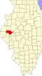State map highlighting Schuyler County