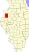 State map highlighting Warren County