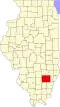 State map highlighting Wayne County