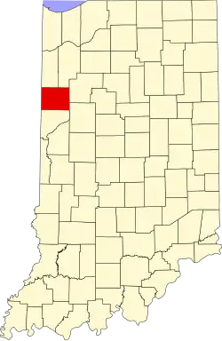 State map highlighting Benton County
