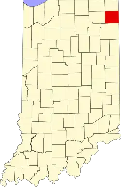 State map highlighting DeKalb County