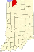 State map highlighting LaPorte County