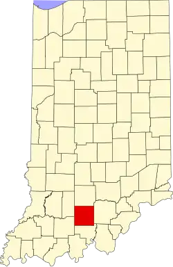 State map highlighting Orange County