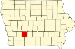 State map highlighting Adair County