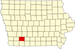 State map highlighting Adams County
