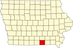 State map highlighting Appanoose County