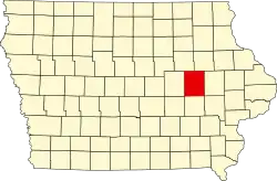 State map highlighting Benton County