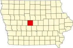 State map highlighting Boone County