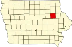 State map highlighting Buchanan County