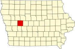 State map highlighting Carroll County