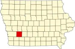 State map highlighting Cass County