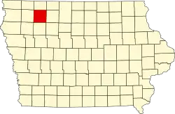 State map highlighting Clay County