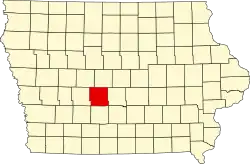 State map highlighting Dallas County
