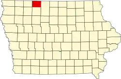State map highlighting Emmet County