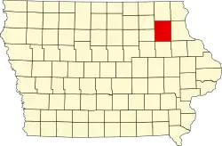 State map highlighting Fayette County