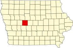 State map highlighting Greene County