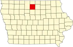 State map highlighting Hancock County