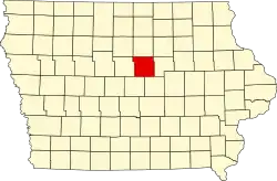 State map highlighting Hardin County