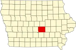 State map highlighting Jasper County