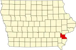 State map highlighting Louisa County