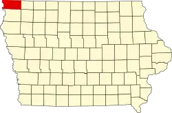 State map highlighting Lyon County