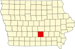State map highlighting Marion County