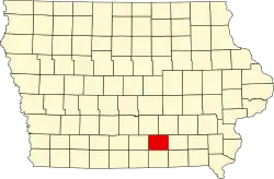 State map highlighting Monroe County