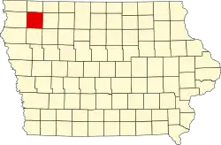 State map highlighting O'Brien County