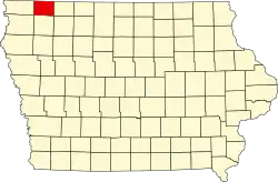 State map highlighting Osceola County