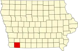 State map highlighting Page County