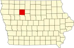 State map highlighting Pocahontas County