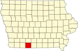 State map highlighting Ringgold County