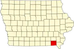 State map highlighting Van Buren County