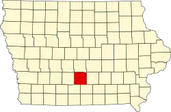 State map highlighting Warren County