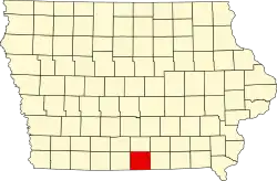 State map highlighting Wayne County
