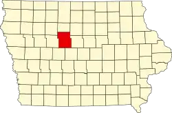 State map highlighting Webster County