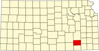 State map highlighting Elk County