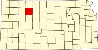 State map highlighting Graham County