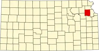 State map highlighting Jefferson County