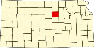 State map highlighting Ottawa County
