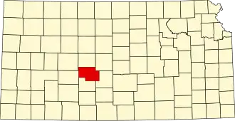 State map highlighting Pawnee County