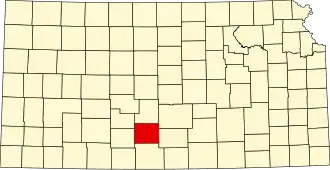 State map highlighting Pratt County