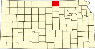 State map highlighting Republic County