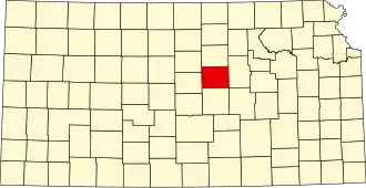 State map highlighting Saline County