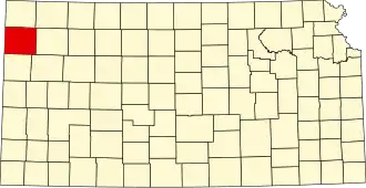 State map highlighting Sherman County