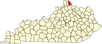 State map highlighting Campbell County