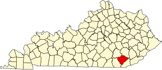 State map highlighting Knox County