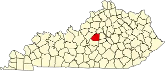 State map highlighting Washington County