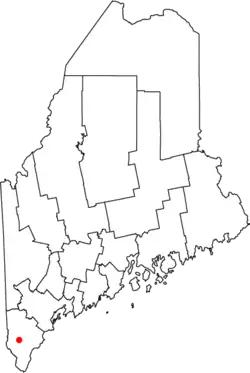 Location of city of Sanford in map of Maine