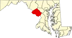 State map highlighting Montgomery County